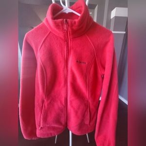 Columbia fleece jacket, bright pink, size XL